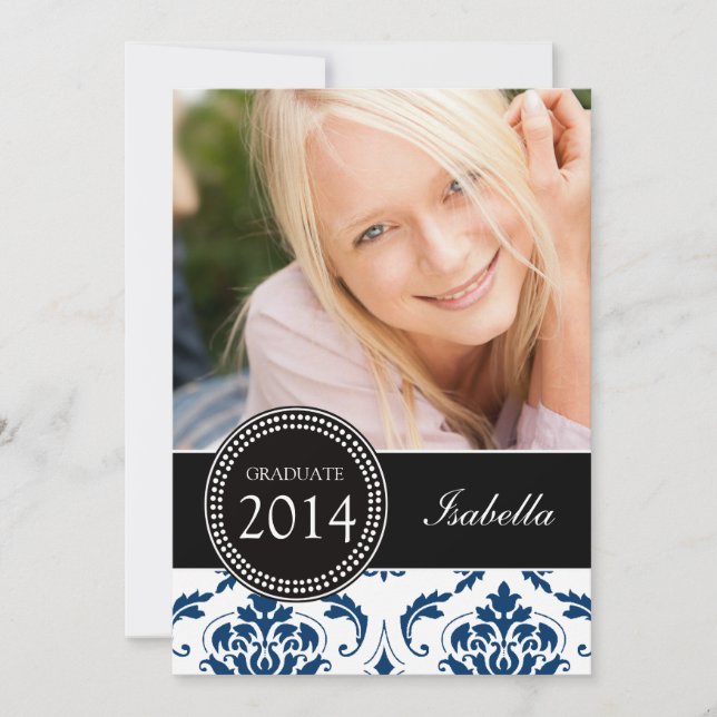 CONVITES FESTA DE FORMANDO DE MASSA AZUL MARINHO (Frente)