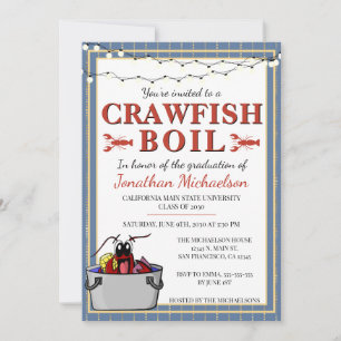 Convites Festa de Formandos da Universidade de Boil Crawfis
