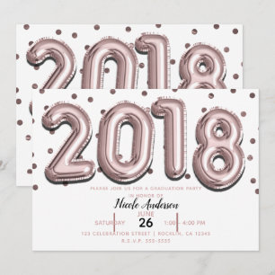 Convites FESTA DE FORMATURA 2018 Balões de Confetes em Dour