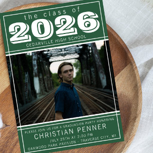 Convites Festa de Formatura 2026 Casa Aberta Foto Verde