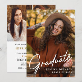 Convites Festa de formatura 4 de FOTO Simples Moderna