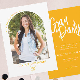 Convites Festa de formatura Amarelo de Fotografia do Arch d