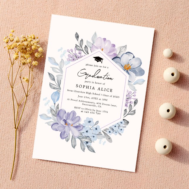 Convites Festa de Formatura Aquarela Beijo Floral 2025 (Criador carregado)