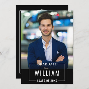 Convites Festa de formatura Branca Simples e Moderna de FOT