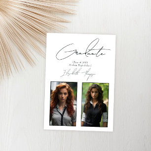 Convites Festa de formatura clássica de preto e branco