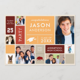 Convites Festa de formatura com as fotos & os slogan da