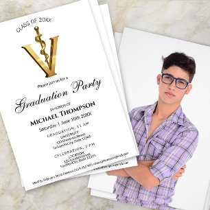 Convites Festa de Formatura com Cádisse Veterinário Dourado