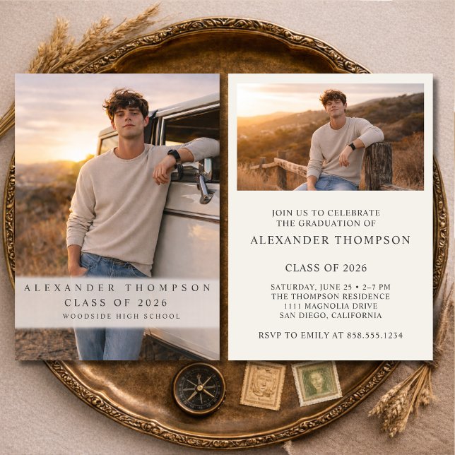 Convites Festa de Formatura com Duas Fotos (Criador carregado)