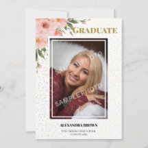 Festa de Formatura com Foto e Flor Rosa