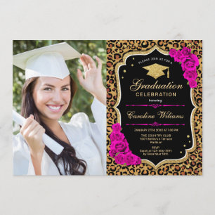Convites Festa de formatura Com Foto - Impressão Leopardo R