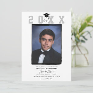 Convites Festa de Formatura com Foto Minimalista Tendência