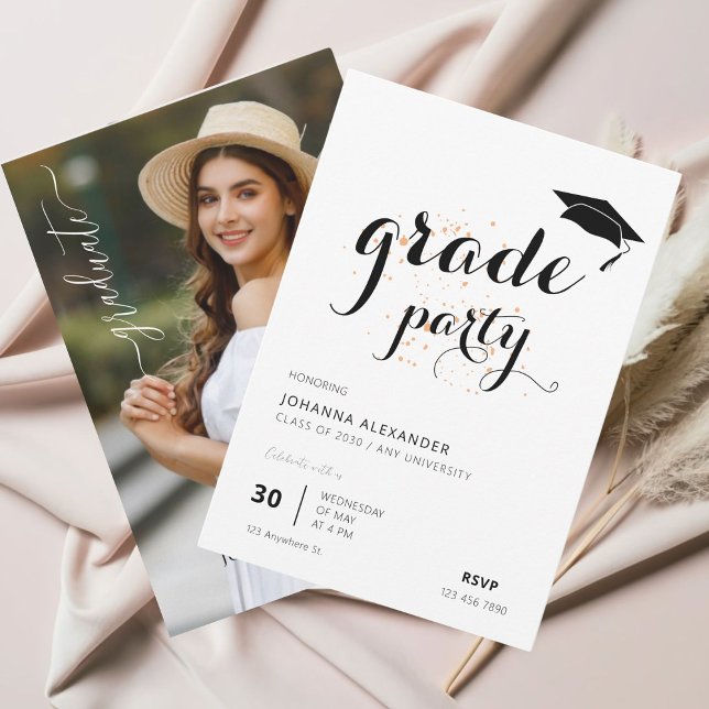 Convites Festa de Formatura com Foto Moderna (Start planning your dream celebration today! )