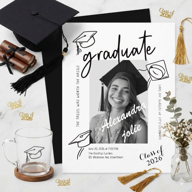 Convites Festa de Formatura com Foto Moderna da Turma de 20 (Criador carregado)