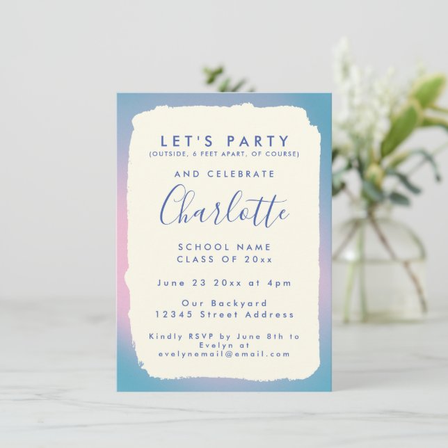 Convites Festa de Formatura com Foto Personalizada Mod Colo (Em pé/Frente)
