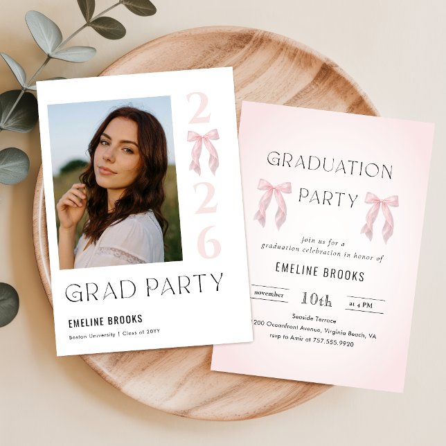 Convites Festa de Formatura com Fotos de Arco Rosa Graduaçã (Criador carregado)