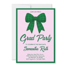 Festa de Formatura com Laço Xadrez Verde