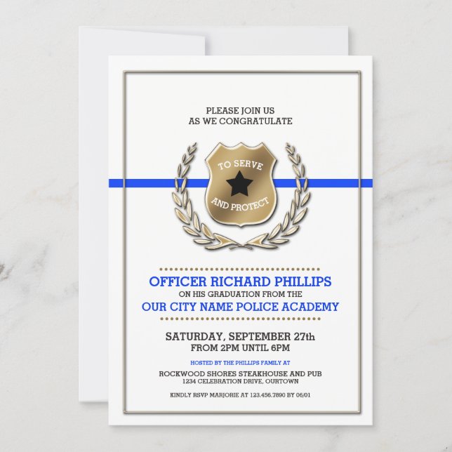 Convites Festa de Formatura da Academia de Polícia (Frente)