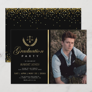 Convites festa de formatura da escola de direito de gold co