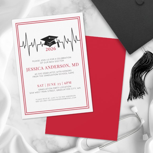 Convites Festa de Formatura da Escola de Enfermagem de Dout (Medical Doctor Nursing School Graduation Party Invitation)