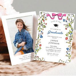 Convites Festa de formatura da Fita de Fita do Arco Rosa da