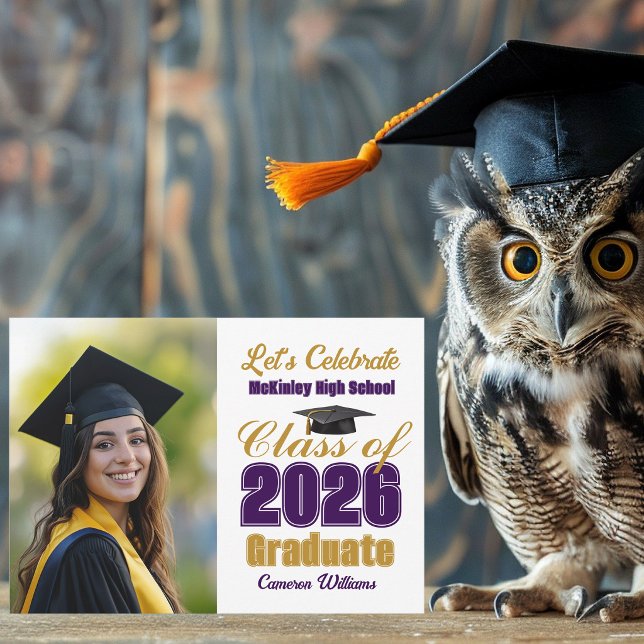 Convites Festa de Formatura da Turma de 2026 com Foto da Cl (Criador carregado)