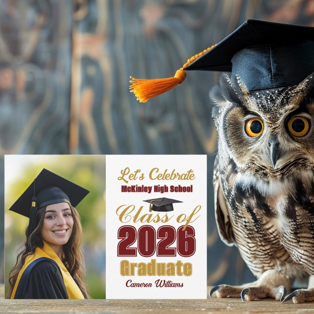 Convites Festa de Formatura da Turma de 2026 com Foto em Do (Criador carregado)