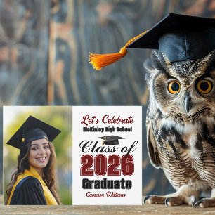 Convites Festa de Formatura da Turma de 2026 Foto Marrom