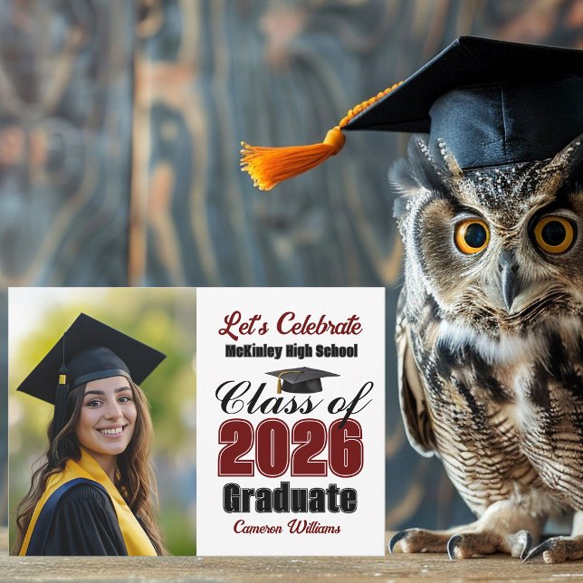 Convites Festa de Formatura da Turma de 2026 Foto Marrom (Criador carregado)