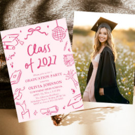 Convites Festa de Formatura da Turma de 2027 Desenhada à Mã