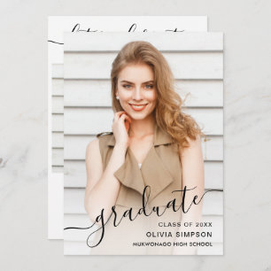 Convites Festa de formatura de 2 FOTOGRAFIAS Simples Modern