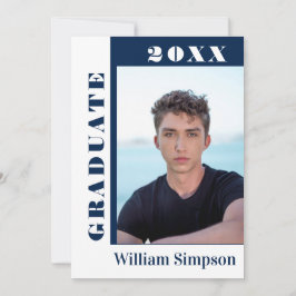 Convites Festa de formatura de 2 FOTOGRAFIAS Simples Modern