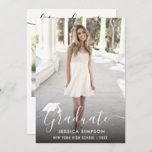 Convites Festa de formatura de 2 FOTOGRAFIAS Simples Modern