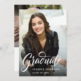 Convites Festa de formatura de 2 FOTOGRAFIAS Simples Modern