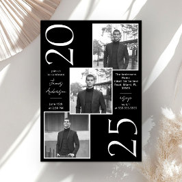 Convites Festa de formatura de 3 Fotografias Modernas