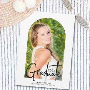 Convites Festa de formatura de Arch de Foto 2023 Manuscrita