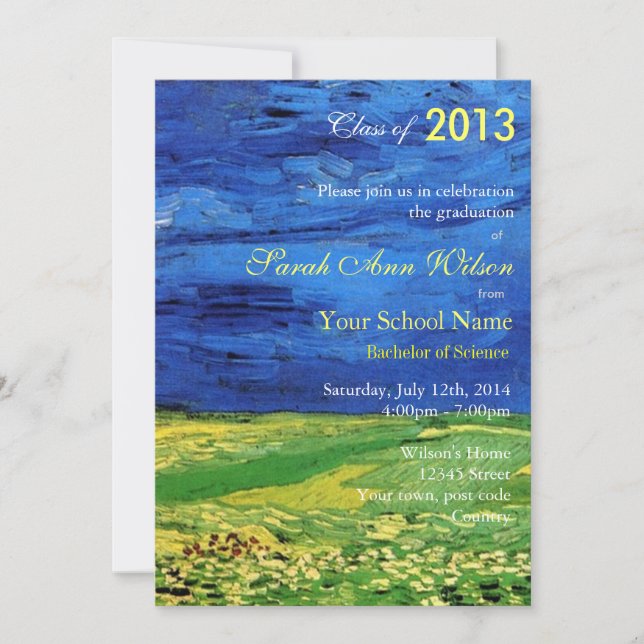 Convites Festa de formatura de belas artes paisagísticas (Frente)