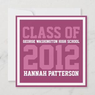 Convites Festa de formatura de Berry Uniforme de Jersey