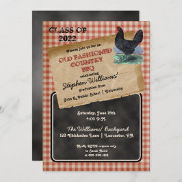 Convites Festa de formatura de CHURRASCO de Cookout Rustic