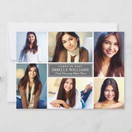 Convites Festa de formatura de Colagem de Fotografias de Ca