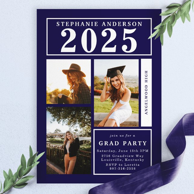 Convites Festa de formatura de Colagem de Fotografias do Ma (Criador carregado)