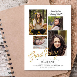 Convites Festa de formatura de Colagem de Fotos do Orçament