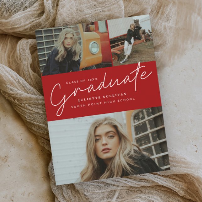 Convites Festa de formatura de Colagem de Fotos do Script M (Criador carregado)