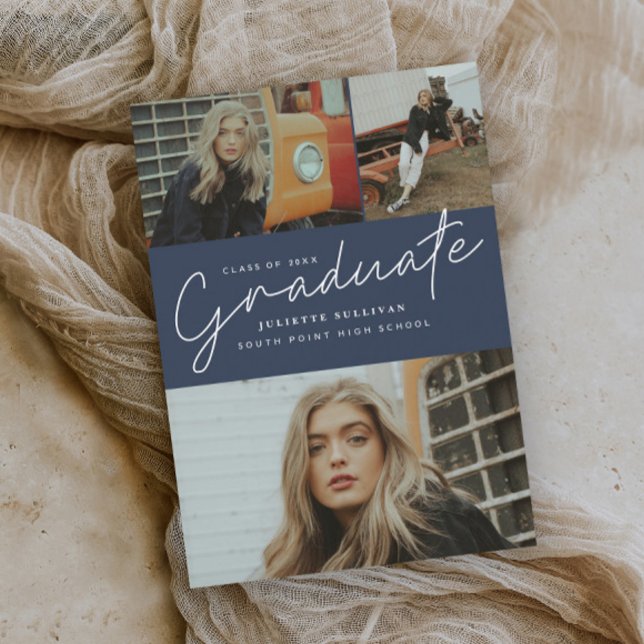 Convites Festa de formatura de Colagem de Fotos do Script M (Criador carregado)