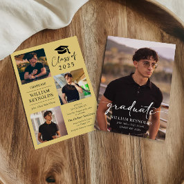 Convites Festa de formatura de Colagem de Fotos do Script M