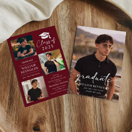 Convites Festa de formatura de Colagem de Fotos do Script M