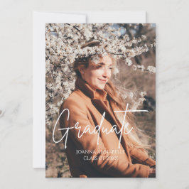 Convites Festa de formatura de Colagem de Fotos Minimalista