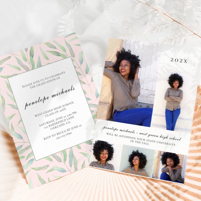 Convites Festa de formatura de Colagem de Fotos por Blush B (Criador carregado)