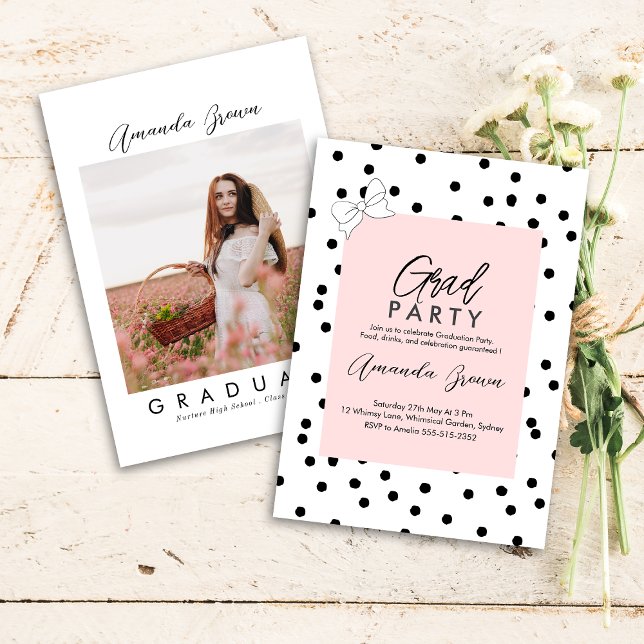 Convites Festa de formatura de coquete elegante 2025 (Criador carregado)