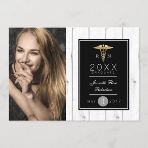 Convites Festa de formatura de Enfermagem de Folhas de Ouro