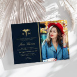 Convites Festa de formatura de Enfermagem Elegante<br><div class="desc">Um design de folha de ouro elegante. Você pode personalizar este modelo de convite de formatura com seus próprios detalhes. Você pode alterar as cores,  o texto,  o texto e outros recursos.</div>